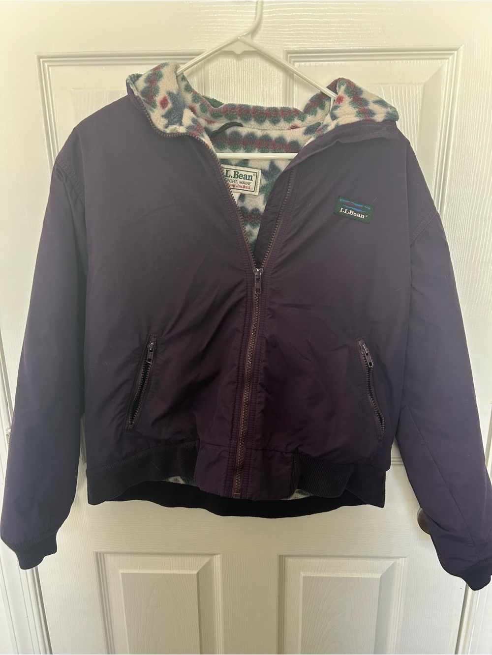 Vintage L.L. Bean Dark Purple Puffer Jacket